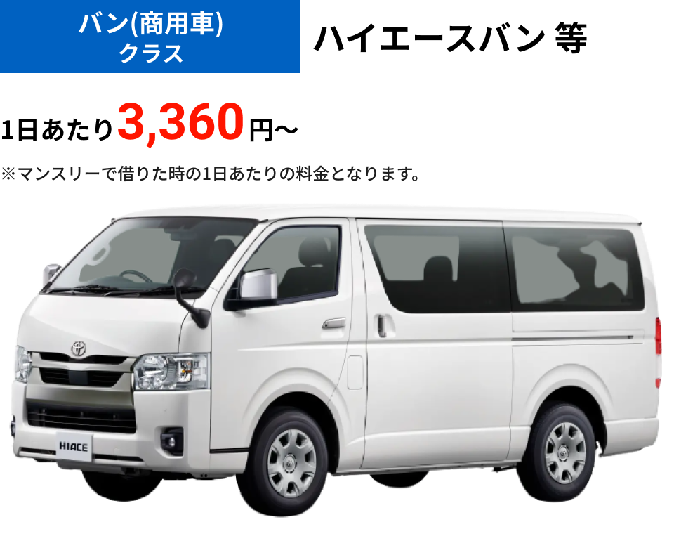 バン(商用車)クラス